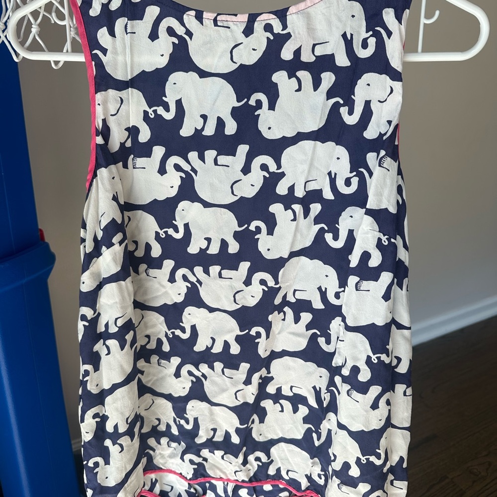 Lilly Pulitzer Navy and White Elephant Blouse